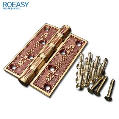 ROEASY  New 2020 ready to ship 4inches Brass material door hinge  furniture hardware for home heavy door China supplier