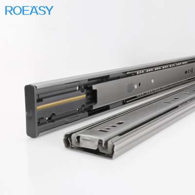 ROEASY 45 MM Furniture Slow Motion Stainless Steel Ball Bearing Telescopic Channel Soft Closing Drawer Slide