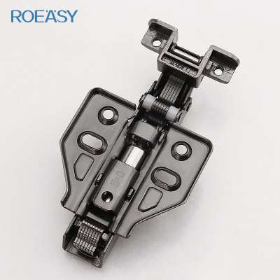 ROEASY Clip On Black Nickel Metal  Self Closing Mini cabinet concealed Aluminum Frame Door Soft Closing Hinge